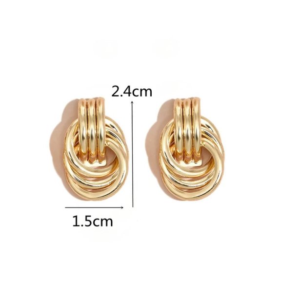 Earrings Woman Cicle Stud Top Bohemian Hoop Drop Cute Trendy Jewelry - Picture 7 of 7